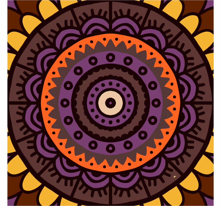 Sottobicchieri motivo circolare intricato - TenStickers