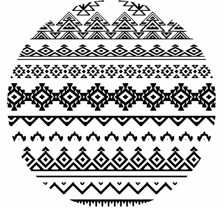 Sottobicchieri motivi neri geometrici - TenStickers
