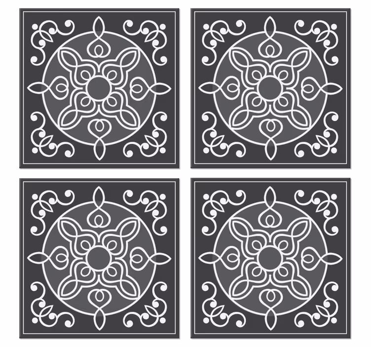 Sottobicchiere  tema piastrelle Eleganti piastrelle ornamentali - TenStickers