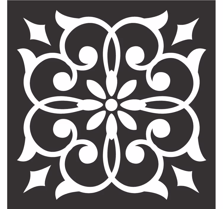 Sottobicchieri motivo botanico elaborato - TenStickers