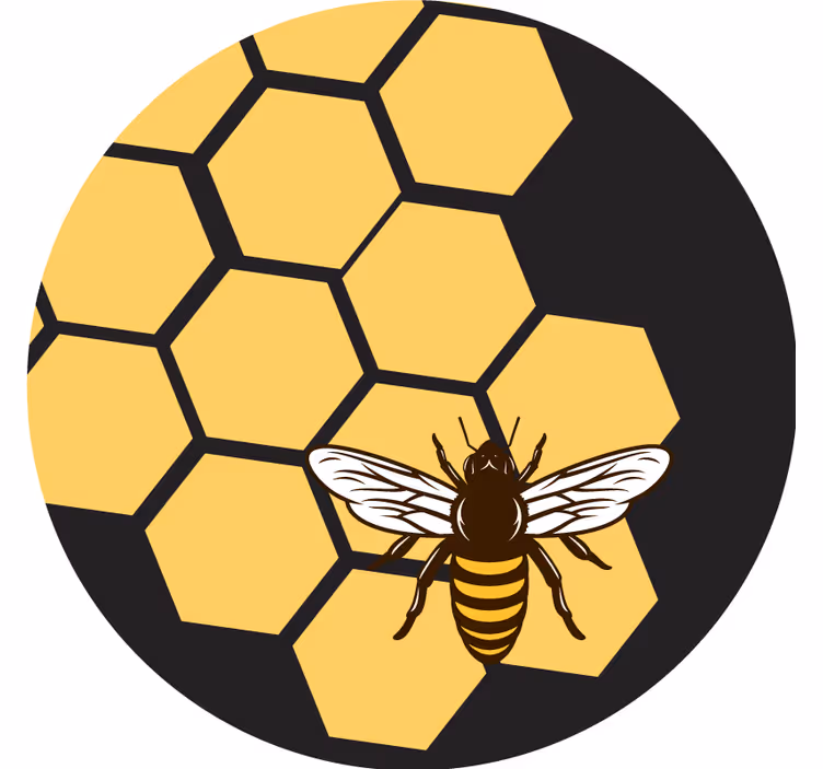 Sottobicchieri frikis motivo api e favo - TenStickers