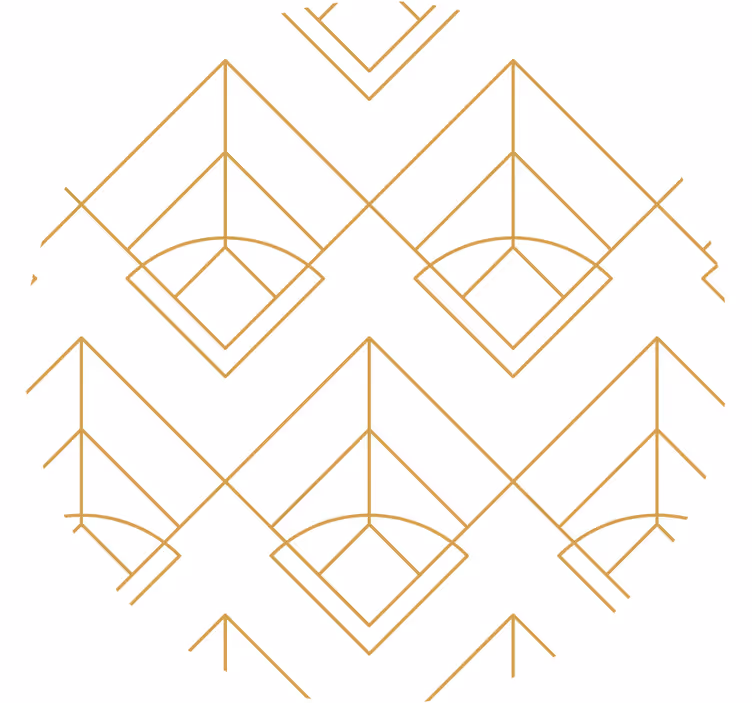 Sottobicchieri motivo a disegno geometrico - TenStickers