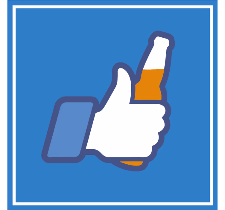 Sottobicchieri birra pollice in su bevande - TenStickers