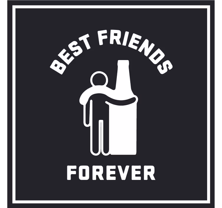 Sottobicchieri birra amici migliori abbracciano birra - TenStickers