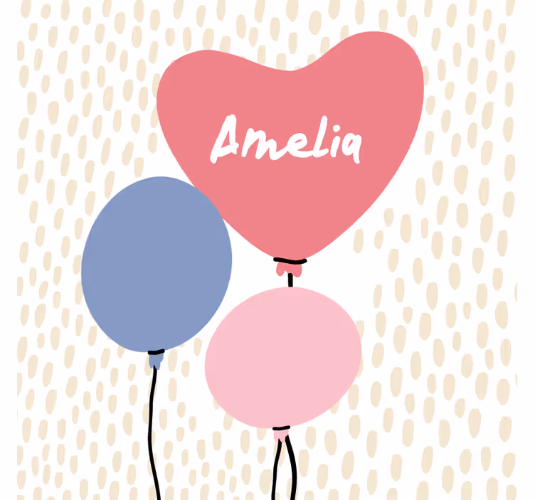Sottobicchieri matrimonio trio di palloncini a cuore - TenStickers