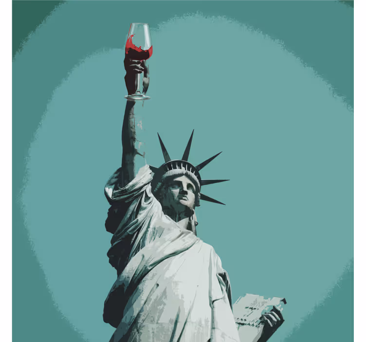Sottobicchieri frikis statue che reggono il vino - TenStickers
