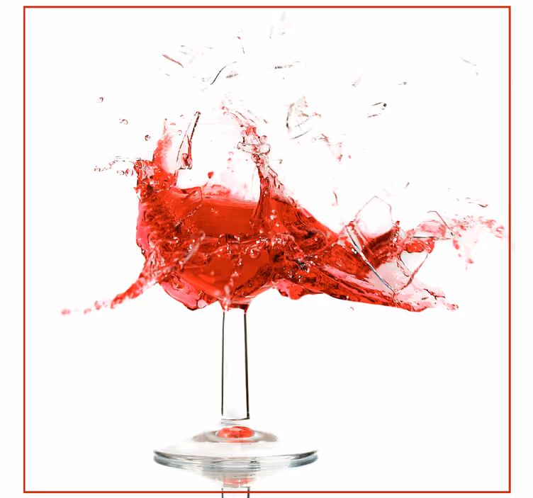 Sottobicchieri birra bevanda rossa splashing - TenStickers