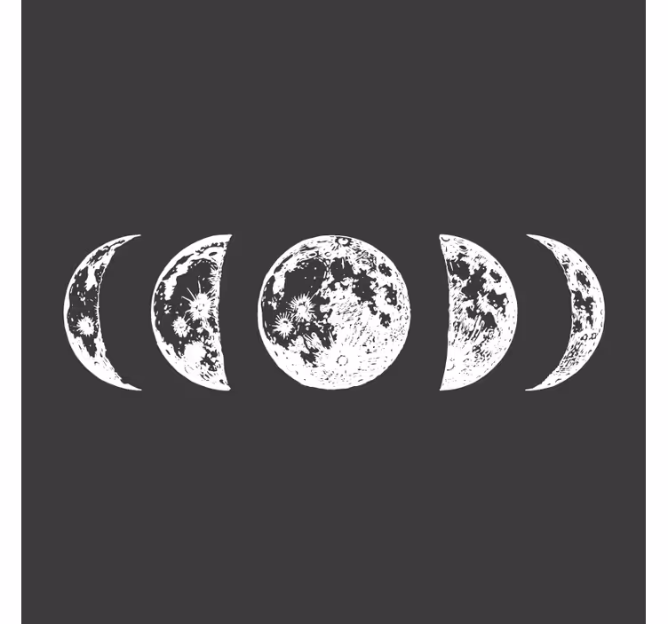 Sottobicchieri illustrazione fasi lunari - TenStickers