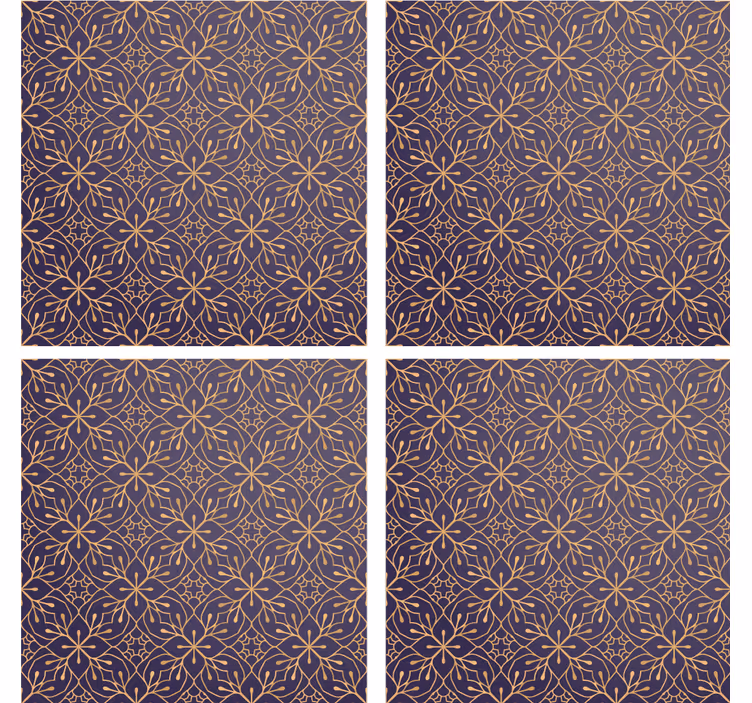 Sottobicchieri stile stampa floreale - TenStickers