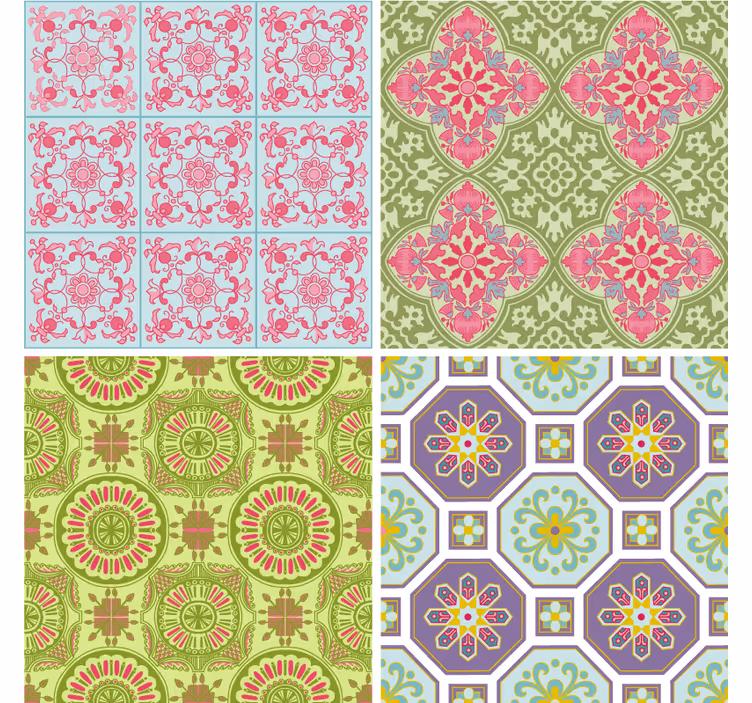 Sottobicchieri quadrati texture vibranti - TenStickers