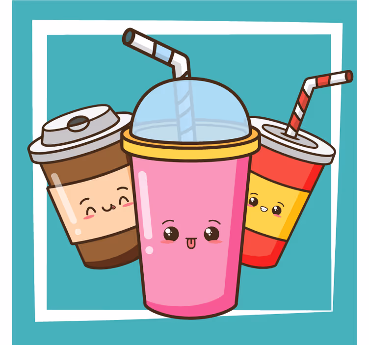Sottobicchieri frikis personaggi giocosi per bevande - TenStickers