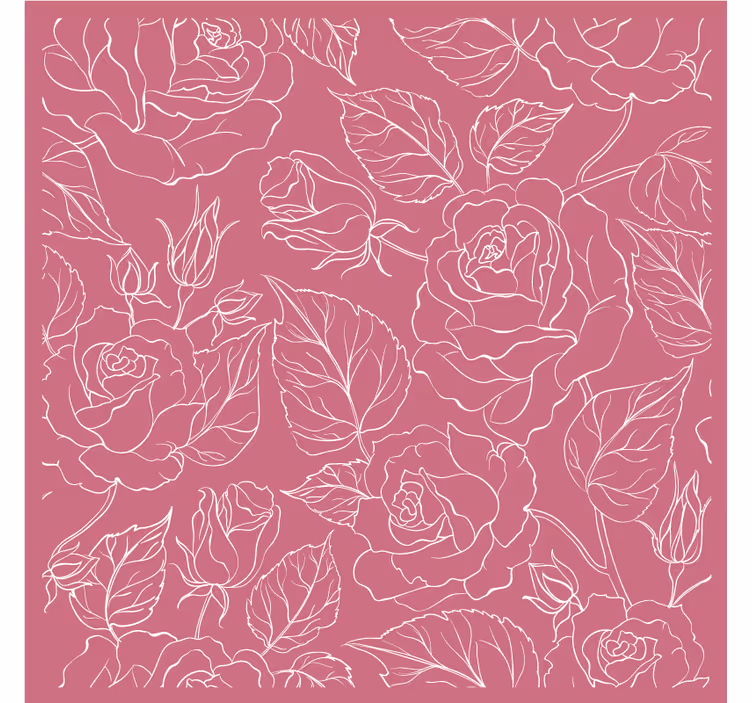 Sottobicchieri con motivi floreali stilizzati - TenStickers