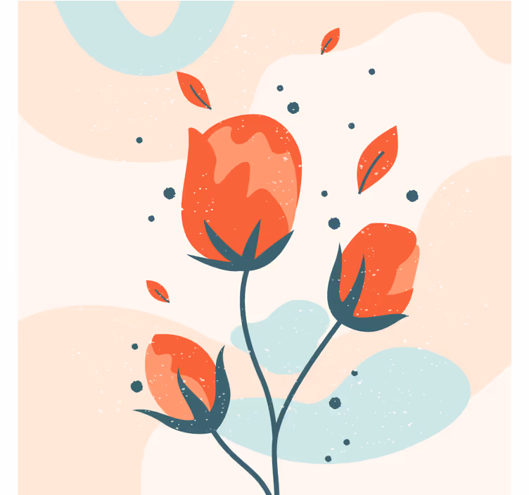 Sottobicchieri moderno elegante bouquet floreale - TenStickers