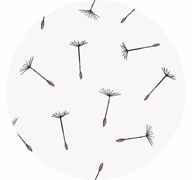 Sottobicchieri motivo di semi delicati - TenStickers