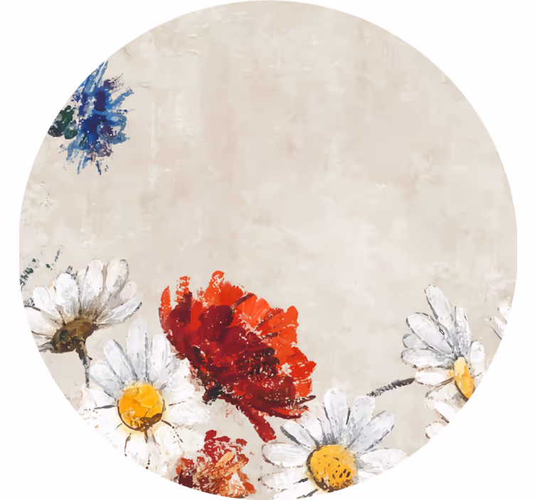 Sottobicchieri vintage composizione floreale vivace - TenStickers