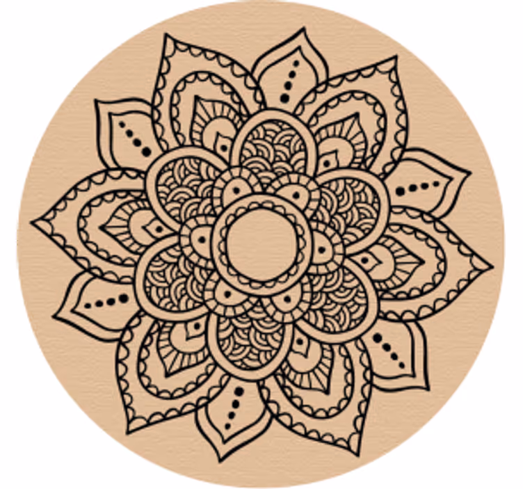 Sottobicchieri componente floreale intricata - TenStickers