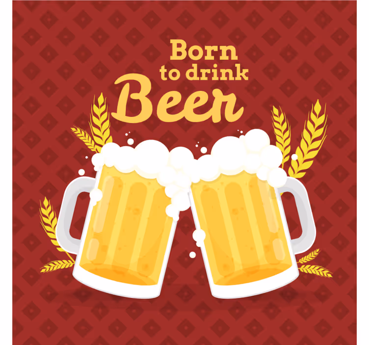 Sottobicchieri birra saluti con birre - TenStickers