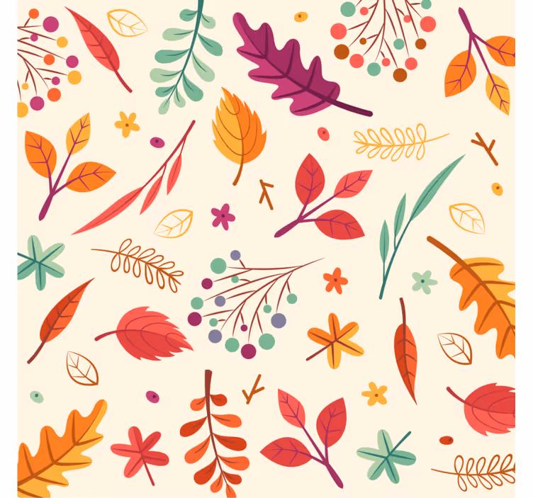 Sottobicchieri frikis elementi floreali colorati - TenStickers
