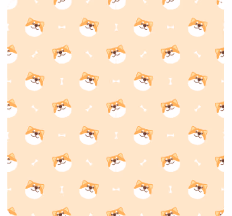 Sottobicchieri moderno con motivo volti di cani gioiosi - TenStickers