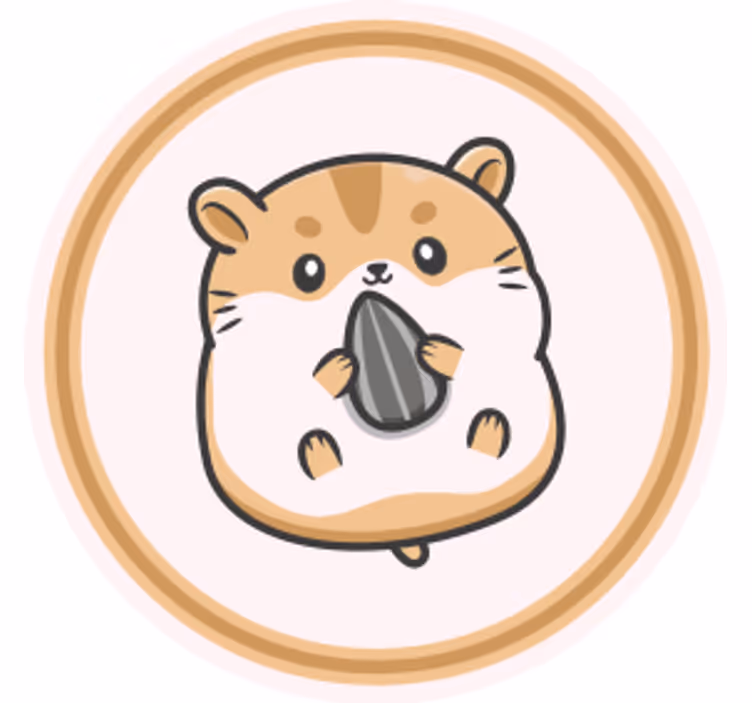 Sottobicchieri frikis criceto carino con seme - TenStickers