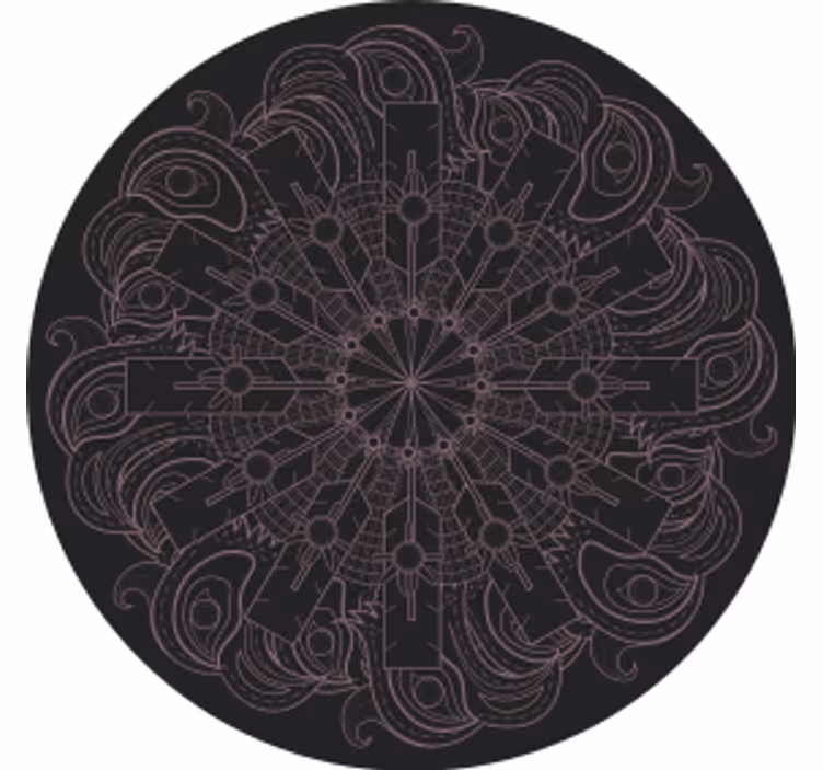 Sottobicchieri motivo mandala intricato - TenStickers