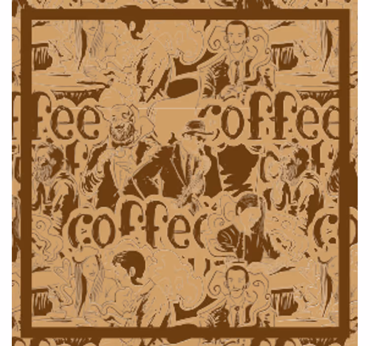 Sottobicchieri personaggi del caffè vintage - TenStickers