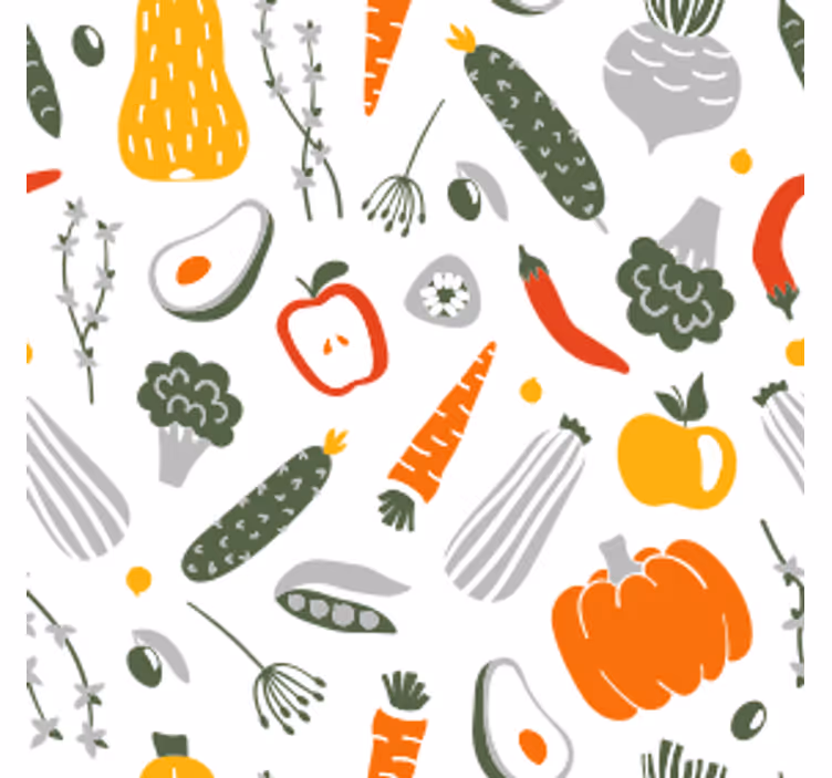Sottobicchieri moderno con motivo vegetale colorato - TenStickers