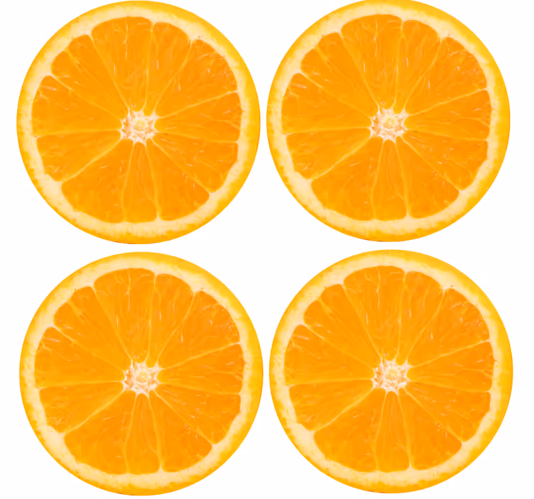 Sottobicchieri moderno disposizione di fette di agrumi - TenStickers