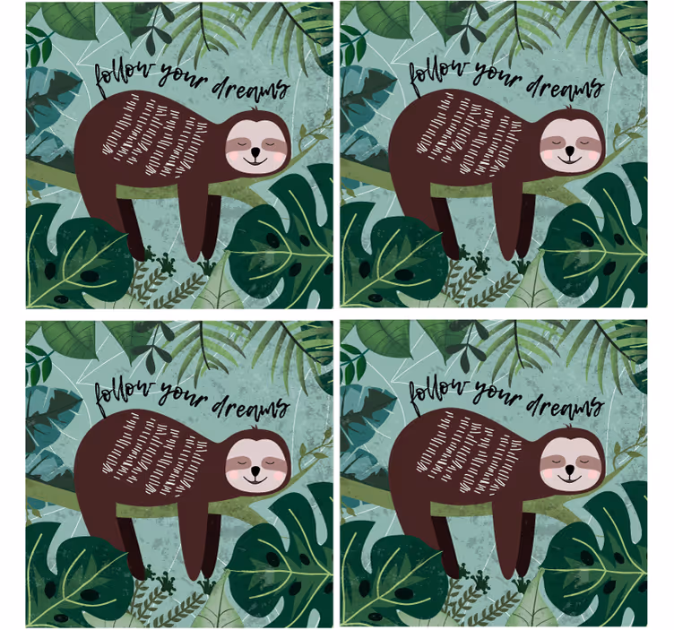 Sottobicchieri frikis citazione ispiratrice bradipo - TenStickers
