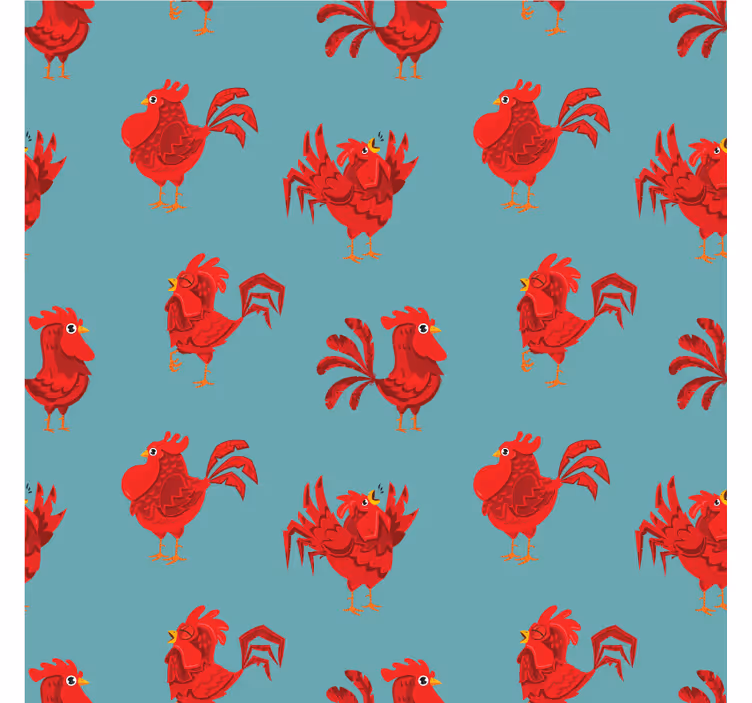 Sottobicchieri frikis con motivo gallo vivace - TenStickers