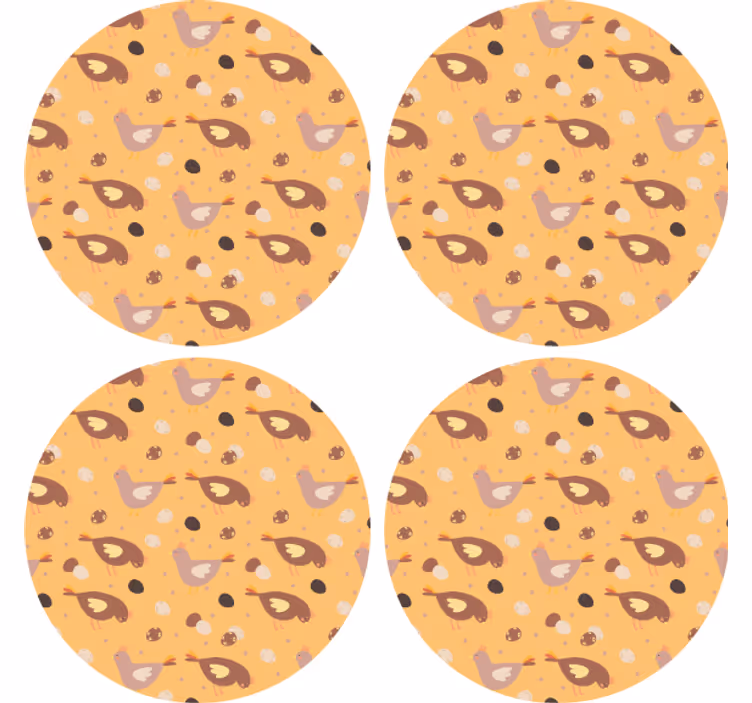 Sottobicchieri frikis modello di uccello stravagante - TenStickers