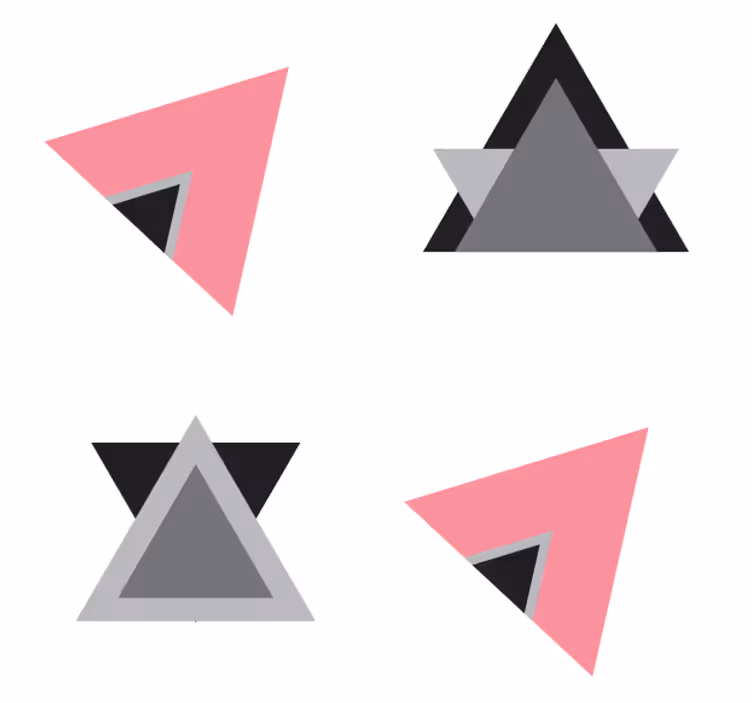 Sottobicchieri strati di forme geometriche - TenStickers