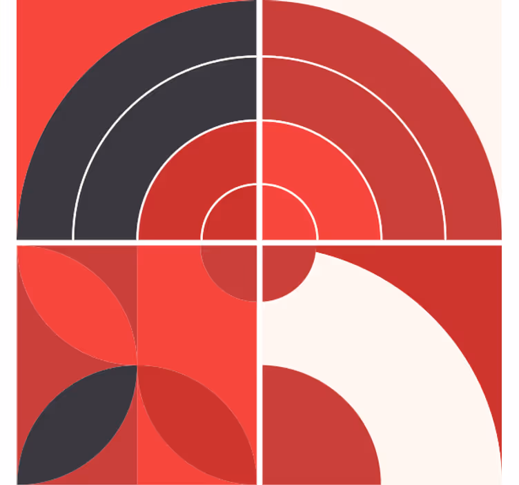 Sottobicchieri motivi colorati geometrici - TenStickers