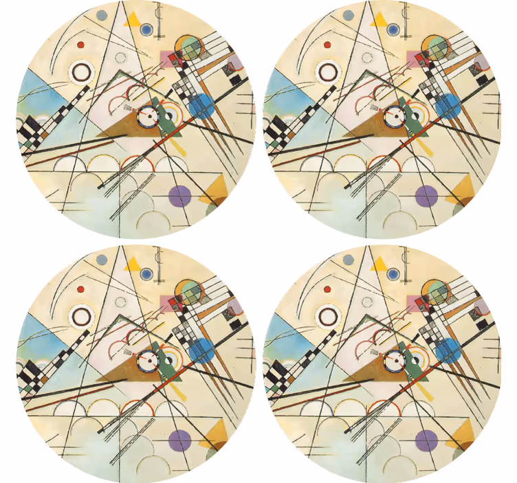 Sottobicchieri motivo circolare geometrico - TenStickers