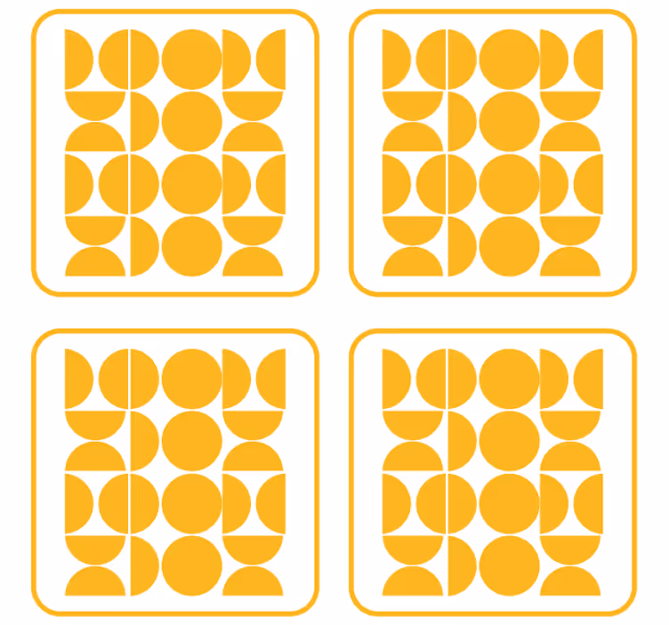 Sottobicchieri motivi a forma geometrica - TenStickers