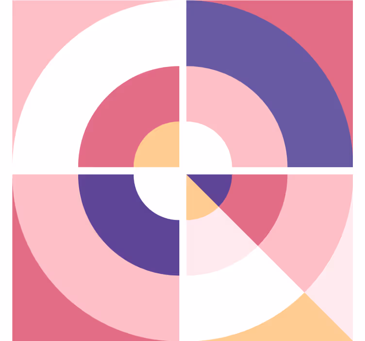 Sottobicchieri moderno forme geometriche colorate - TenStickers