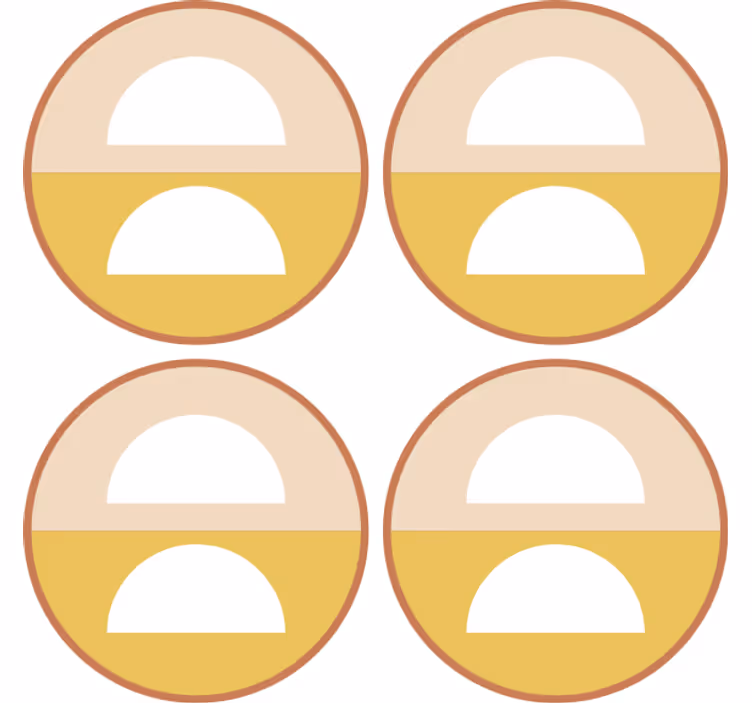 Sottobicchieri frikis mezze cerchi geometrici - TenStickers
