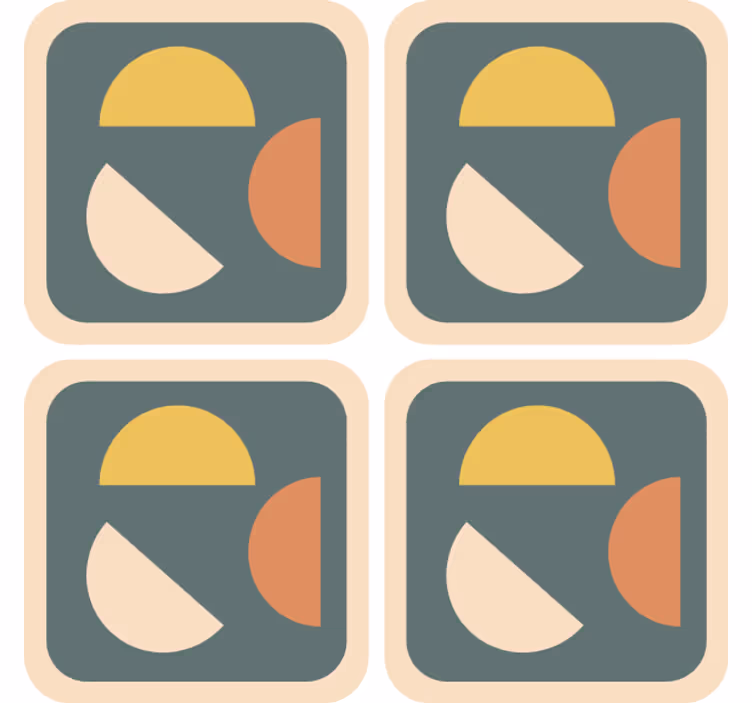 Sottobicchieri frikis forme colorate geometriche - TenStickers