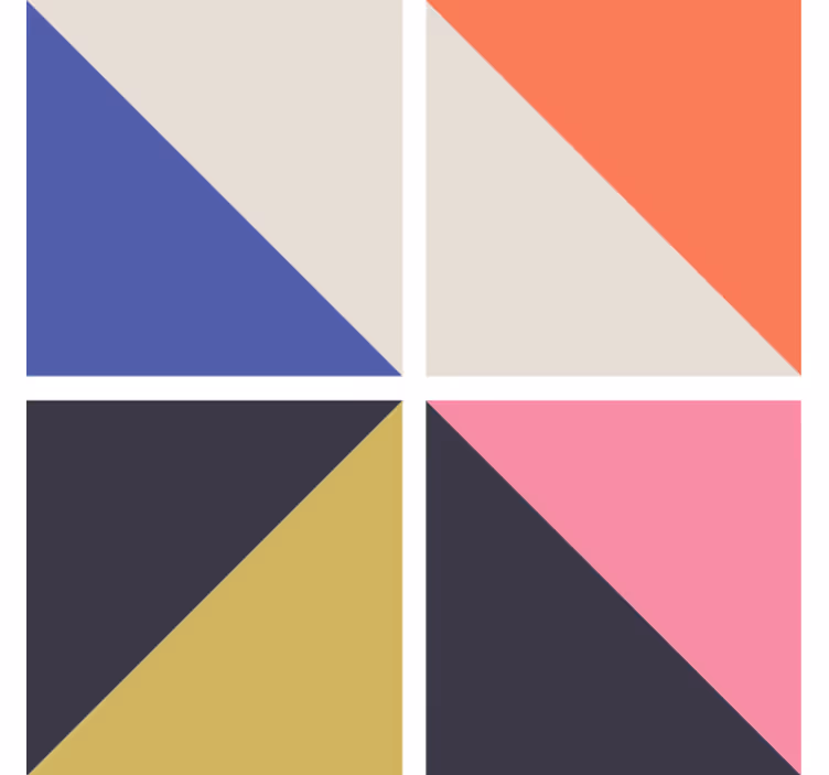 Sottobicchieri angoli geometrici multicolori - TenStickers
