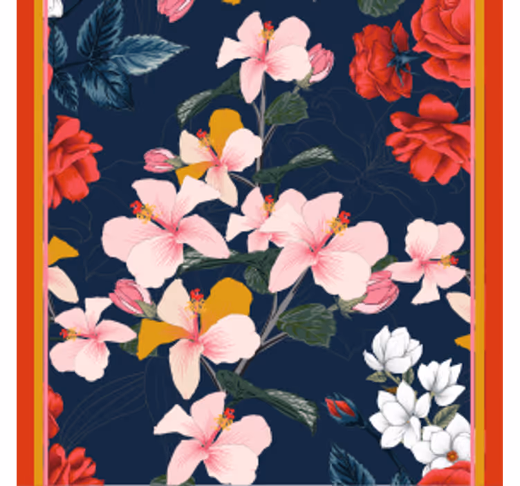 Sottobicchieri frikis motivo floreale tropicale - TenStickers