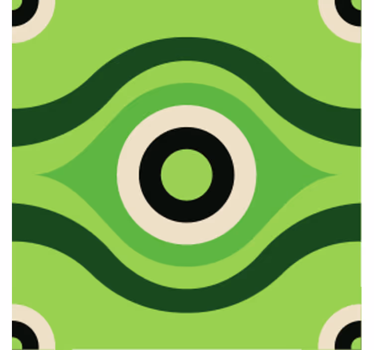 Sottobicchieri motivo verde ondulato - TenStickers