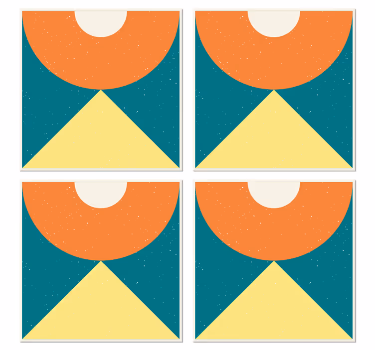 Sottobicchiere  tema vintage Stile vintage colorato - TenStickers