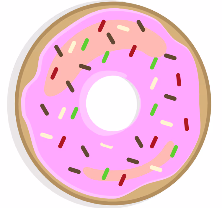 Sottobicchieri frikis dessert rosa glassato - TenStickers
