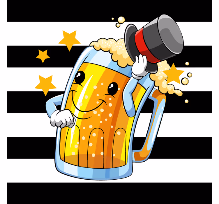 Sottobicchieri birra mascotte birra allegra - TenStickers