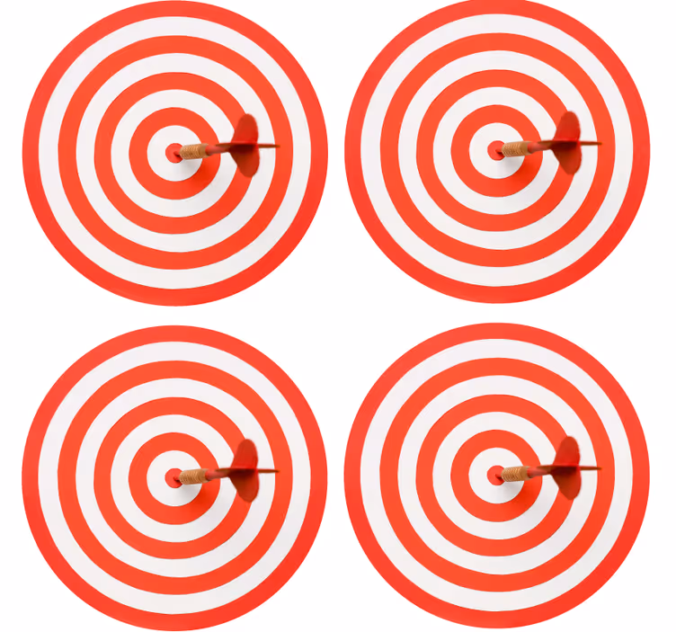 Sottobicchieri frikis motivo a spirale da bersaglio - TenStickers