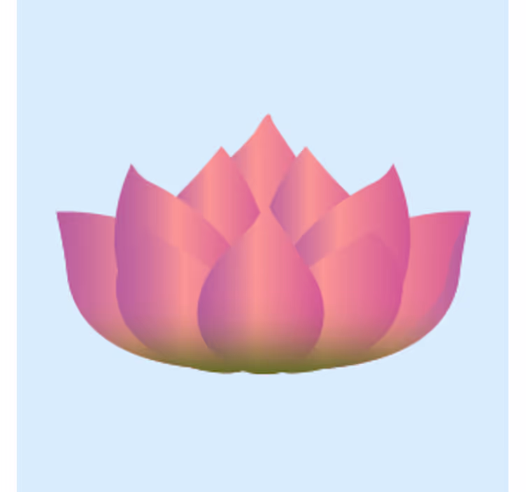 Sottobicchieri frikis fiore di loto in fiore - TenStickers