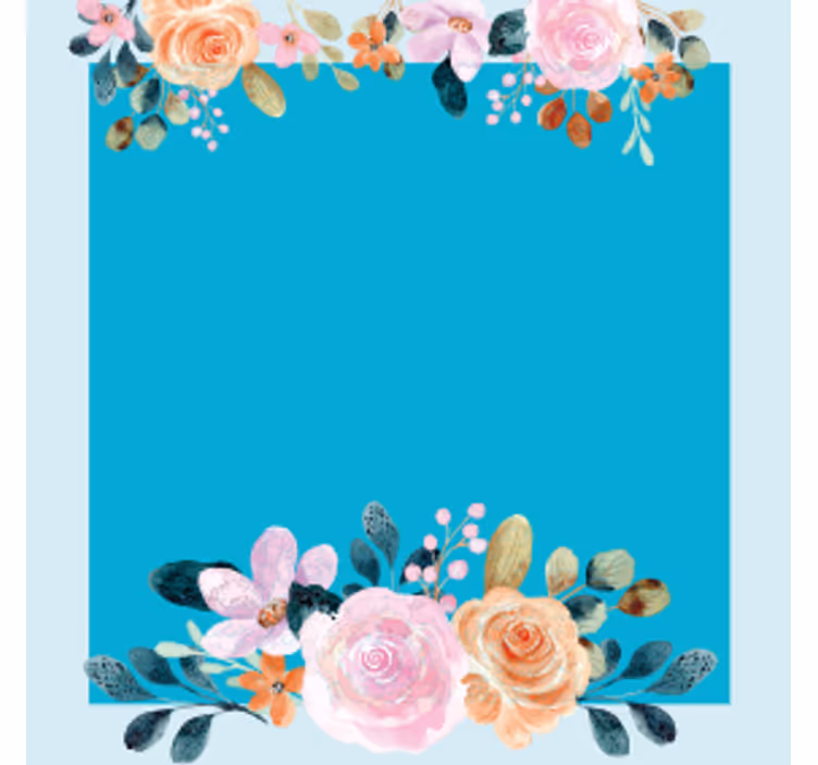 Sottobicchieri personalizzabili rettangolo floreale - TenStickers