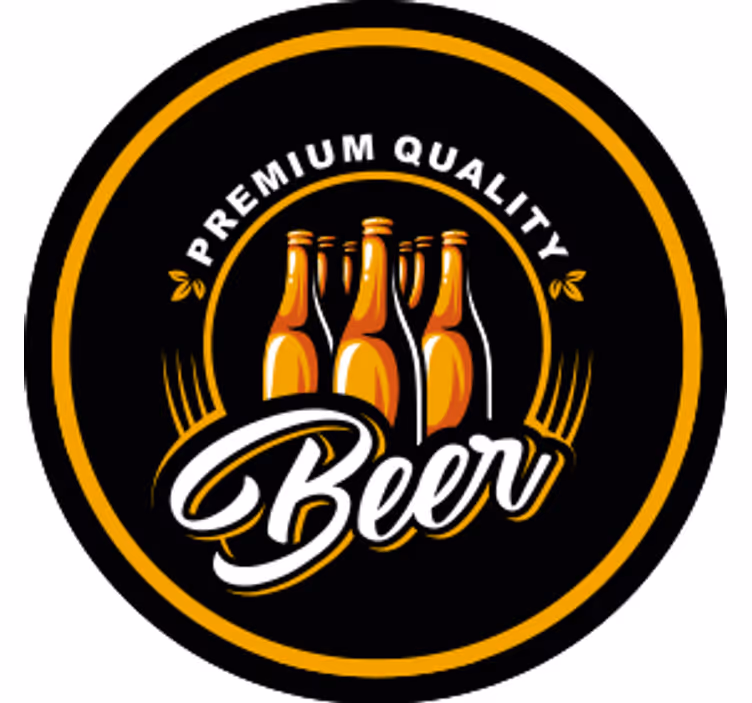 Sottobicchieri birra emblema bevande premium - TenStickers
