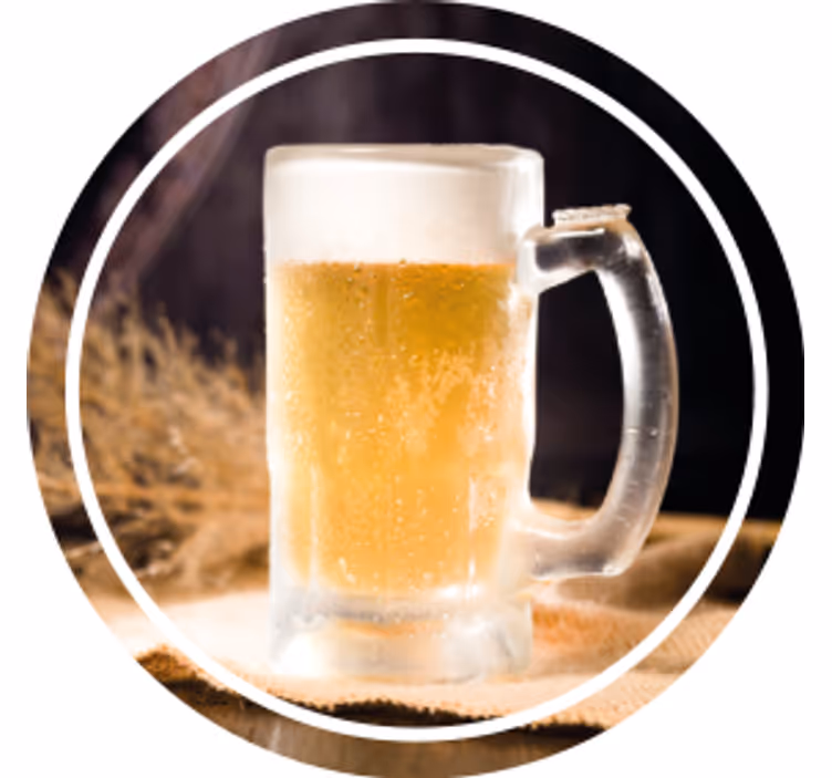 Sottobicchieri birra mug fredda con schiuma - TenStickers