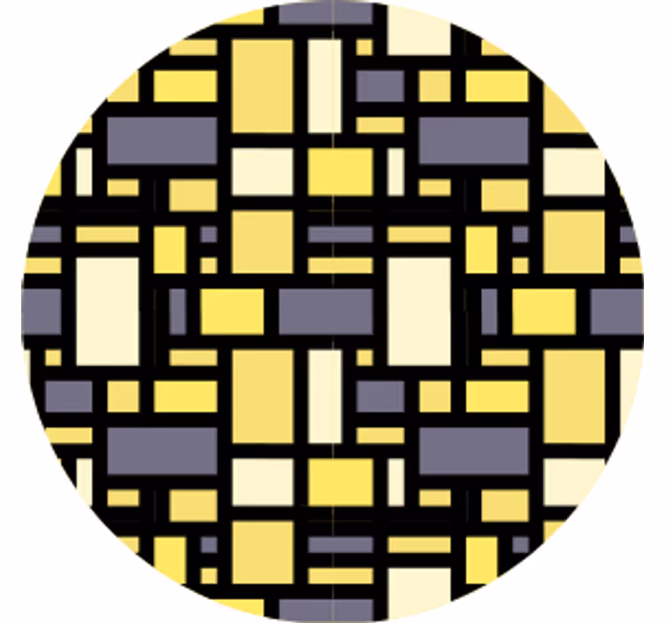 Sottobicchieri motivo geometrico giallo e grigio - TenStickers